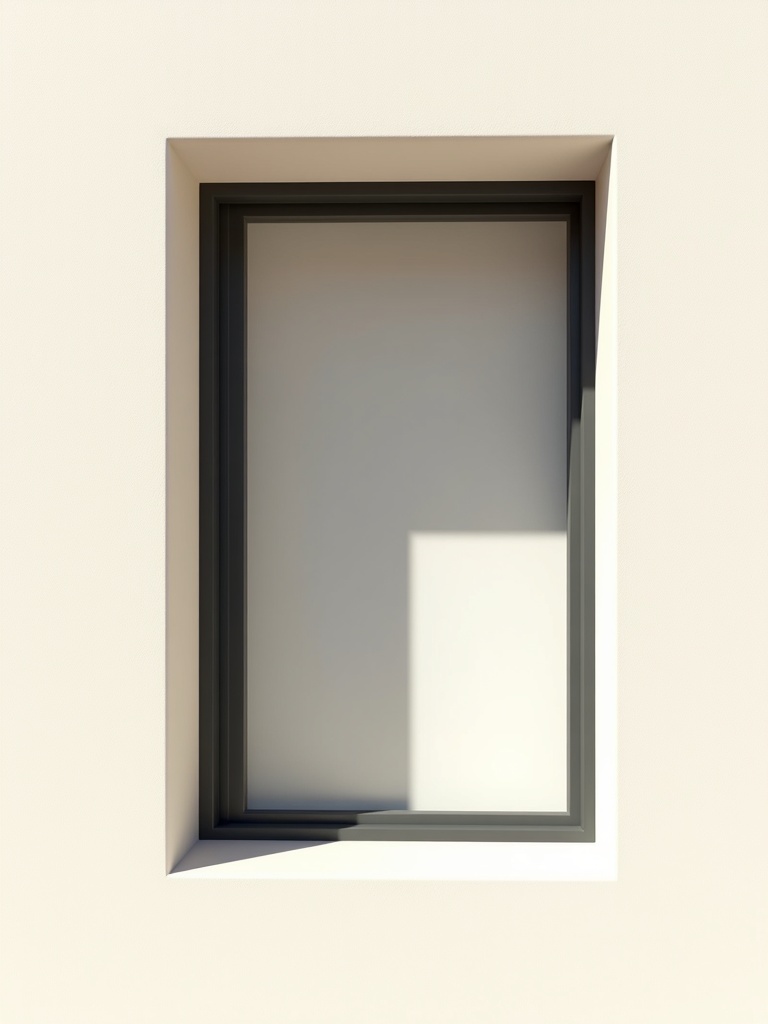 Black frame in limestone