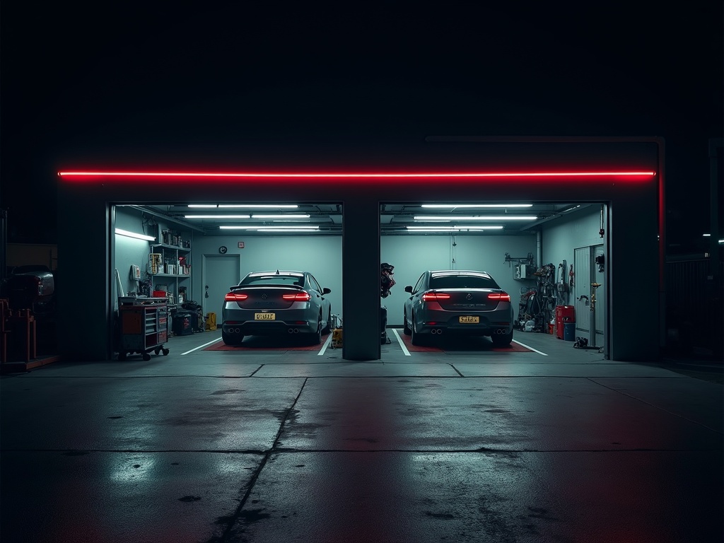 The workshop at night