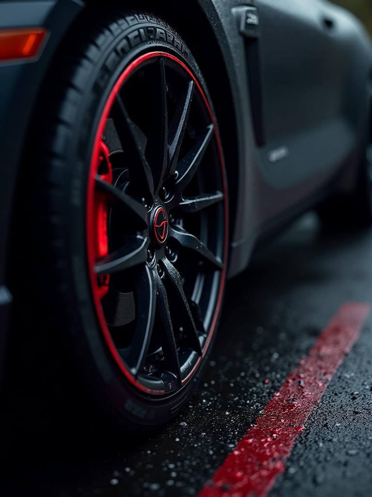 Alloy wheel and tyre